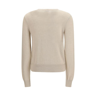 Beiger Polyester-Cardigan