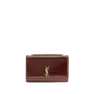 Bolso de hombro Bordeaux de piel de becerro Bos Taurus