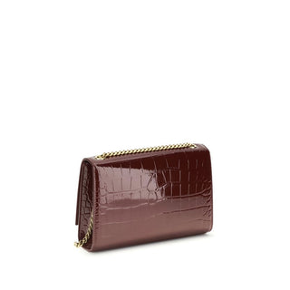 Bolso de hombro Bordeaux de piel de becerro Bos Taurus