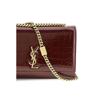 Bolso de hombro Bordeaux de piel de becerro Bos Taurus