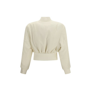 Beige Polyester Bomber