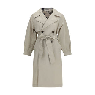 Beige Polyamide Trench Coat
