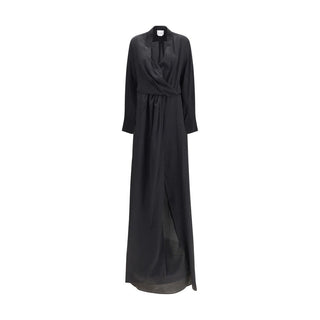 Black Silk Long Dress