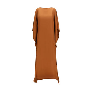 Brown Viscose Long Dress