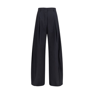 Black Cotton Casual Pants
