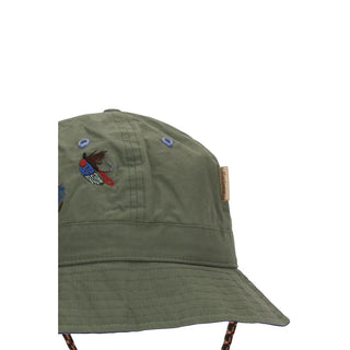 Sombrero tipo bucket bicolor de tela