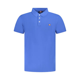 Blue Cotton Men's Polo