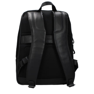 Schwarzer Lederrucksack