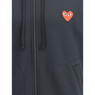 Sudadera negra de poliéster