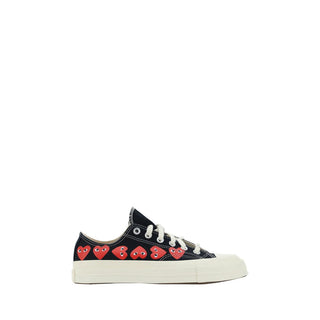 Schwarze Canvas-Low-Top-Sneaker