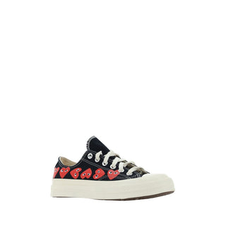 Schwarze Canvas-Low-Top-Sneaker