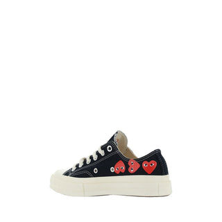 Schwarze Canvas-Low-Top-Sneaker