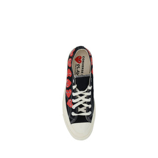 Schwarze Canvas-Low-Top-Sneaker