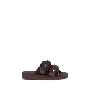Purple Polyester Strap-On Sandals