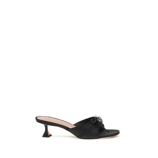 Sandalias de seda negras