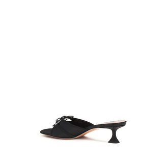 Schwarze Seidensandalen
