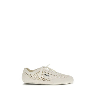 Beige Stoff-Sneaker mit niedrigem Schaft