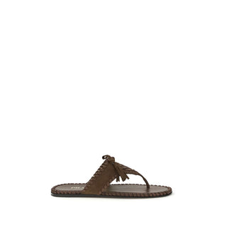 Braune Kalbsleder-Sandalen vom Bos Taurus