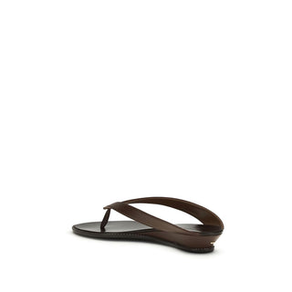 Braune Kalbsleder Bos Taurus Plateau-Sandalen