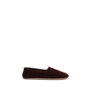 Bordeaux Cotton Slip-On Loafers