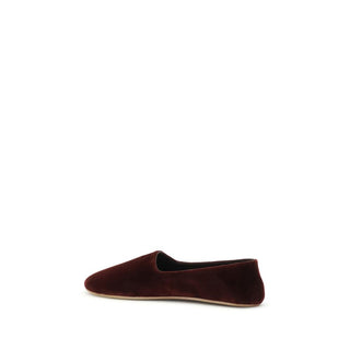 Bordeaux Cotton Slip-On Loafers