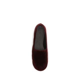 Bordeaux Cotton Slip-On Loafers