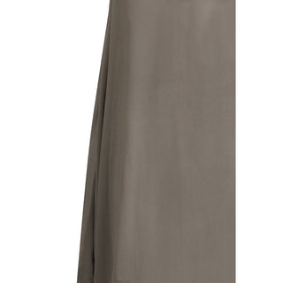 Gray Silk Casual Dress