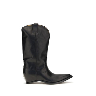 Schwarze Stiefel aus Kalbsleder Bos Taurus