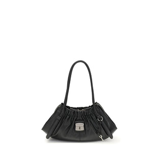 Bolso de hombro negro de cordero Ovis Aries Aries