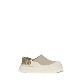 Beige Baumwoll-Mules