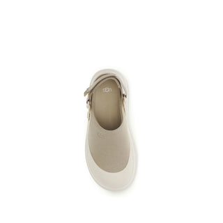 Beige Baumwoll-Mules