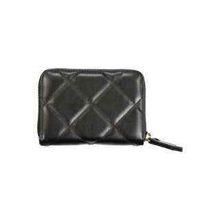 Black Polyurethane Women's Wallet