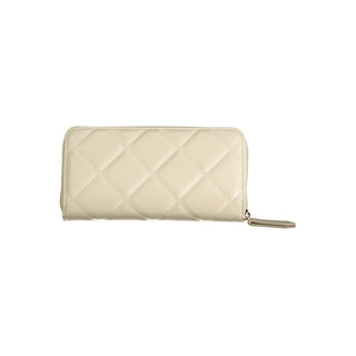 Beige Polyurethane Women's Wallet