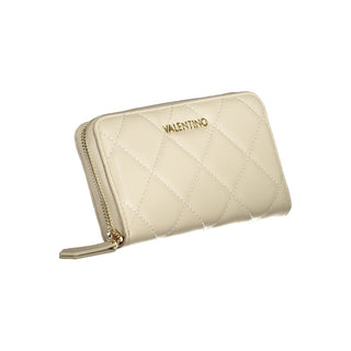Beige Polyurethane Women's Wallet