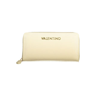 Beige Damen-Portemonnaie aus Polyurethan