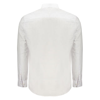 Camisa blanca de algodón para hombre