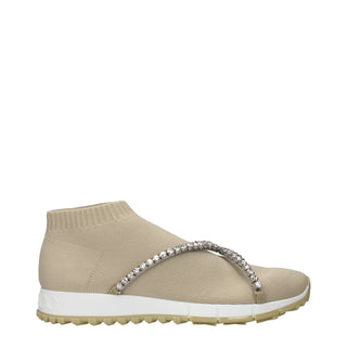 Beige Stoff-Slipper
