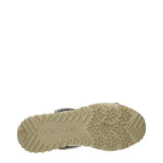 Beige Fabric Slip-On Loafers