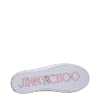 Pink Fabric Low Top Sneakers