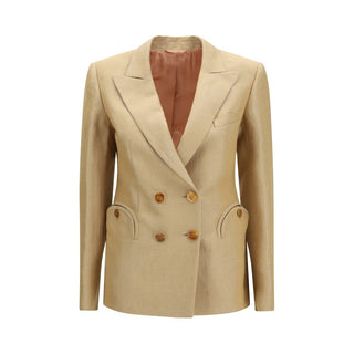 Beige Linen Blazer