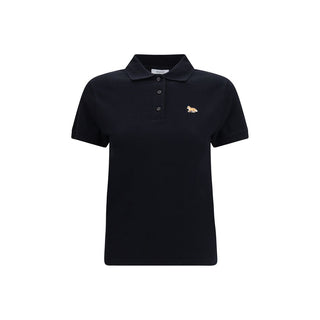 Schwarzes Poloshirt aus Baumwolle