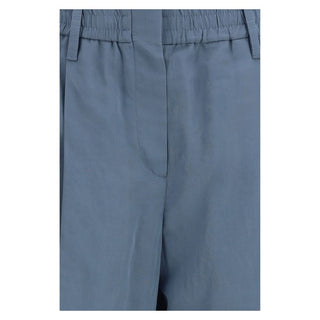 Blaue Freizeithose aus Baumwolle