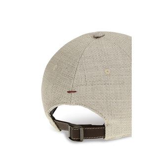 Gorra beige de seda (gorra de béisbol)