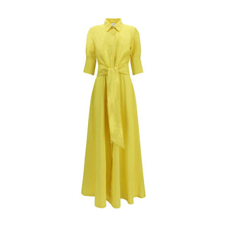 Bicolor Silk Casual Dress