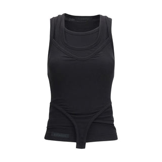 Schwarze Lyocell-Tanktops