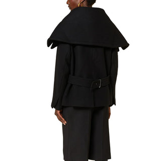 Black Virgin Wool Full-Length Jacket