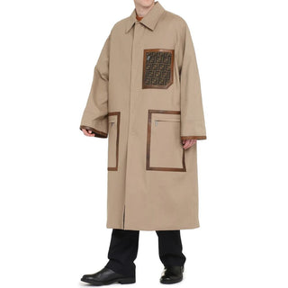 Abrigo beige de algodón