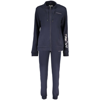 Blaues Baumwoll-Sweatshirt für Damen