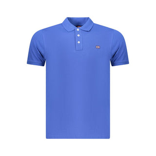 Polo para hombre de algodón azul