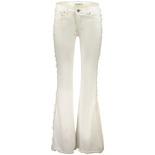 Bianco Baumwoll-Damenjeans
